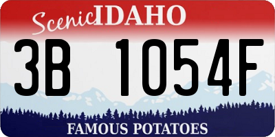 ID license plate 3B1054F