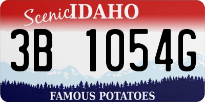 ID license plate 3B1054G