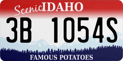 ID license plate 3B1054S
