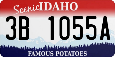 ID license plate 3B1055A