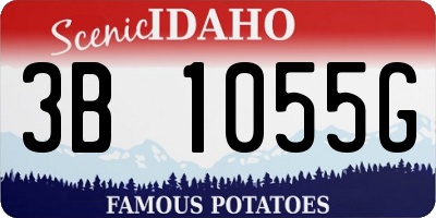 ID license plate 3B1055G