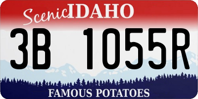 ID license plate 3B1055R