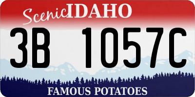 ID license plate 3B1057C