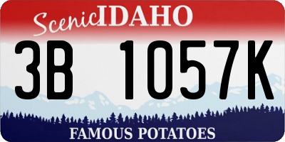 ID license plate 3B1057K
