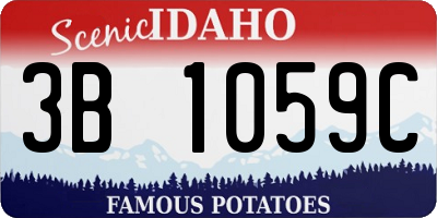 ID license plate 3B1059C