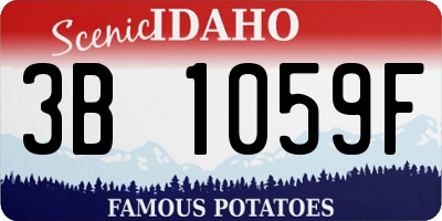 ID license plate 3B1059F