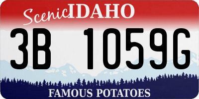 ID license plate 3B1059G