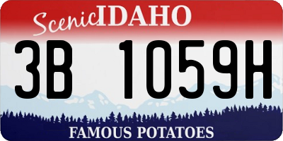 ID license plate 3B1059H