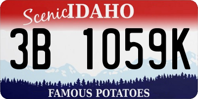 ID license plate 3B1059K