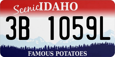 ID license plate 3B1059L