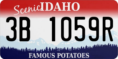 ID license plate 3B1059R