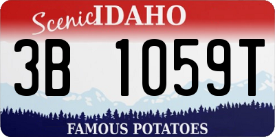ID license plate 3B1059T