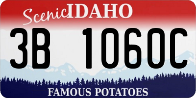 ID license plate 3B1060C