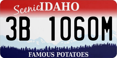 ID license plate 3B1060M
