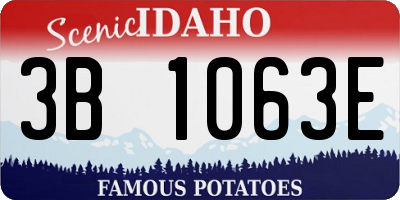ID license plate 3B1063E