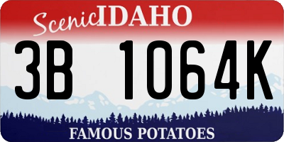 ID license plate 3B1064K