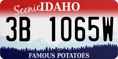 ID license plate 3B1065W