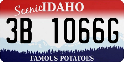 ID license plate 3B1066G