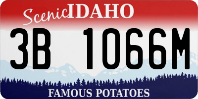 ID license plate 3B1066M