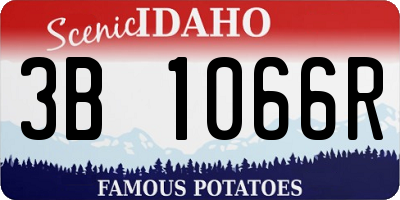 ID license plate 3B1066R