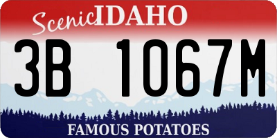 ID license plate 3B1067M