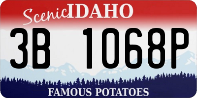 ID license plate 3B1068P