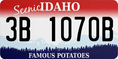ID license plate 3B1070B