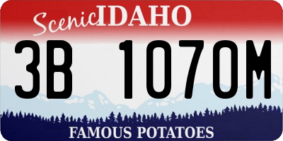 ID license plate 3B1070M