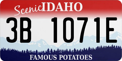 ID license plate 3B1071E