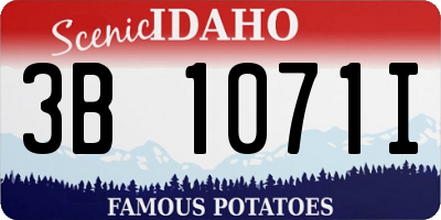 ID license plate 3B1071I