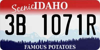 ID license plate 3B1071R