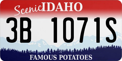 ID license plate 3B1071S