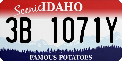 ID license plate 3B1071Y