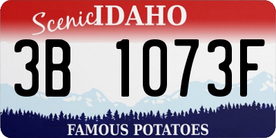 ID license plate 3B1073F