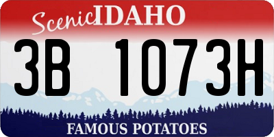 ID license plate 3B1073H
