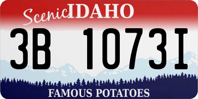 ID license plate 3B1073I