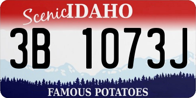 ID license plate 3B1073J