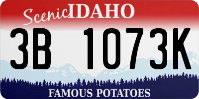 ID license plate 3B1073K