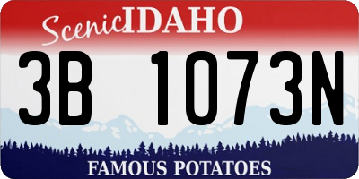 ID license plate 3B1073N