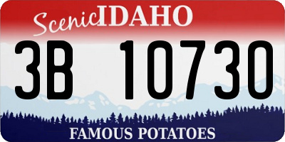ID license plate 3B1073O