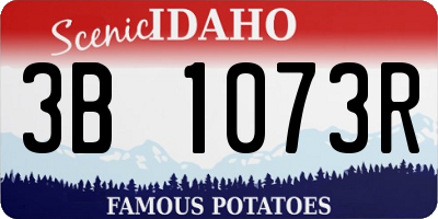 ID license plate 3B1073R