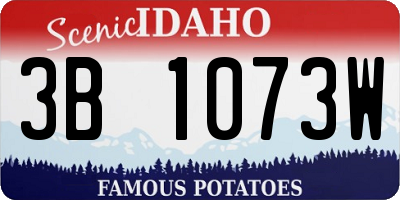 ID license plate 3B1073W