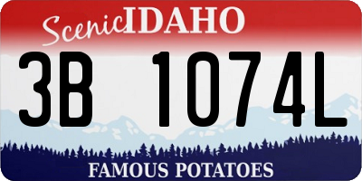 ID license plate 3B1074L