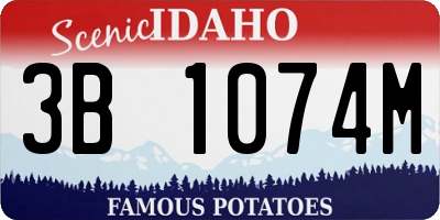 ID license plate 3B1074M