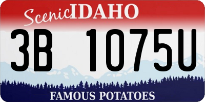 ID license plate 3B1075U