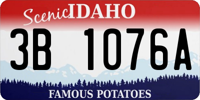 ID license plate 3B1076A