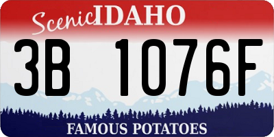 ID license plate 3B1076F