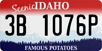 ID license plate 3B1076P