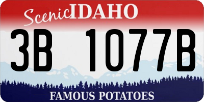 ID license plate 3B1077B