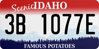 ID license plate 3B1077E